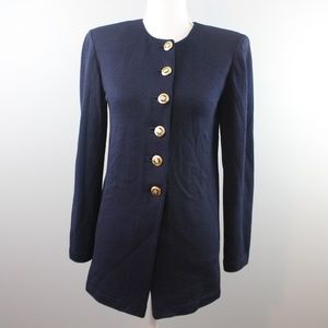 St. John Dark Blue Santana Knit Jacket